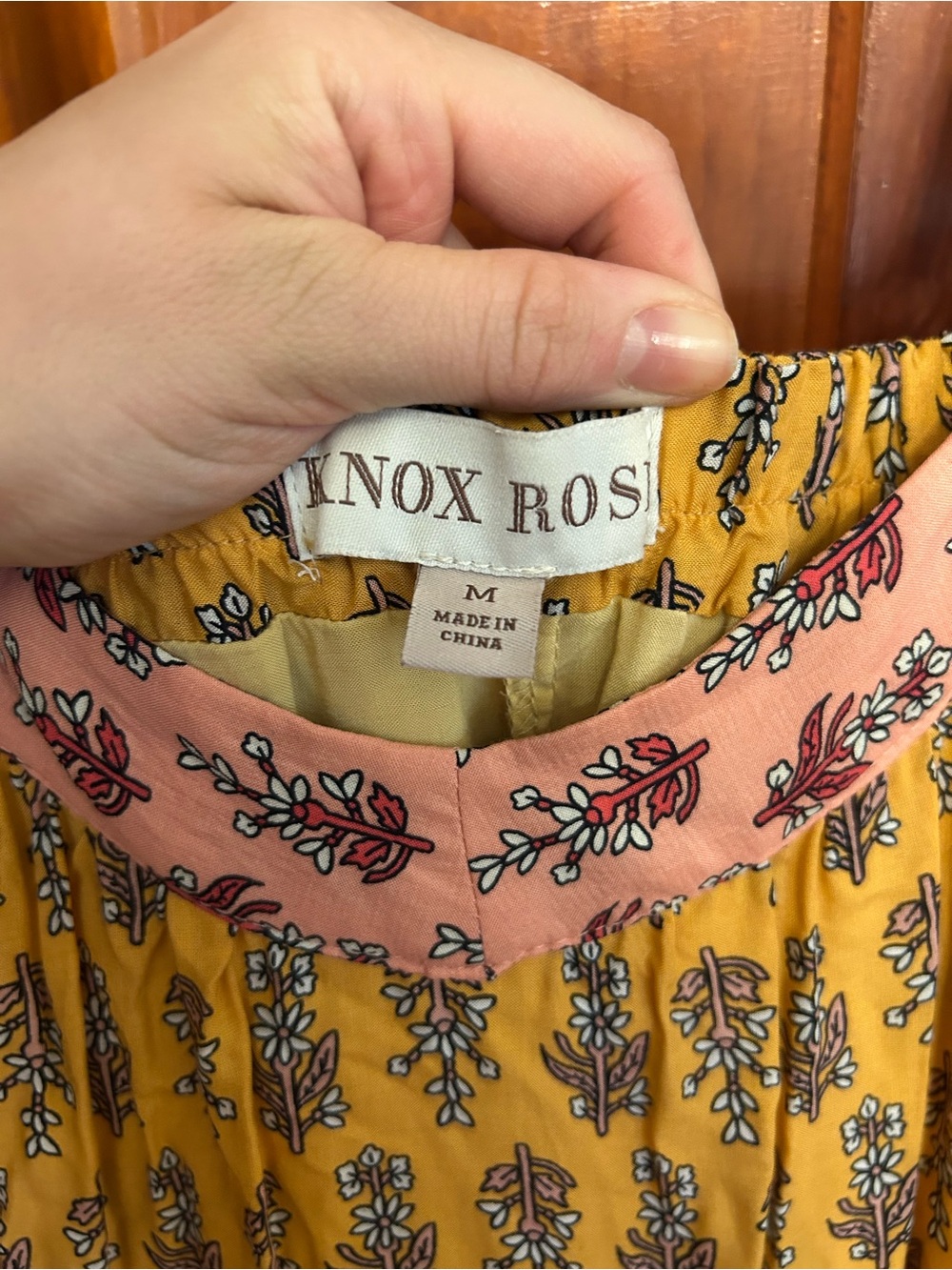 Knox Rose Yellow & Pink Patterned Midi Sundress - Picture 3 of 4